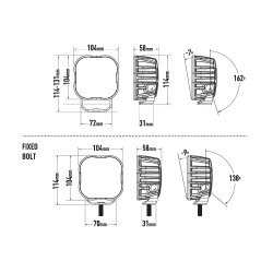 Lazer UTILITY 50 Led Arbeidslys med RD parklysfunksjon og BLITS