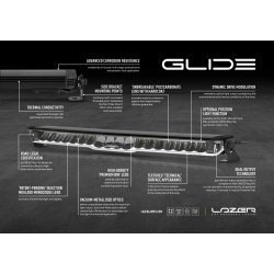 Lazer GLIDE ELITE Led Ekstralys buet ledbar med parklys