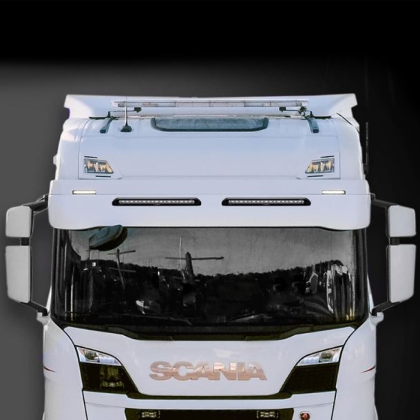 BRED Solskjerm for Scania New Generation for integrert ledbar