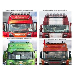 BRED Solskjerm for Scania New Generation for integrert ledbar