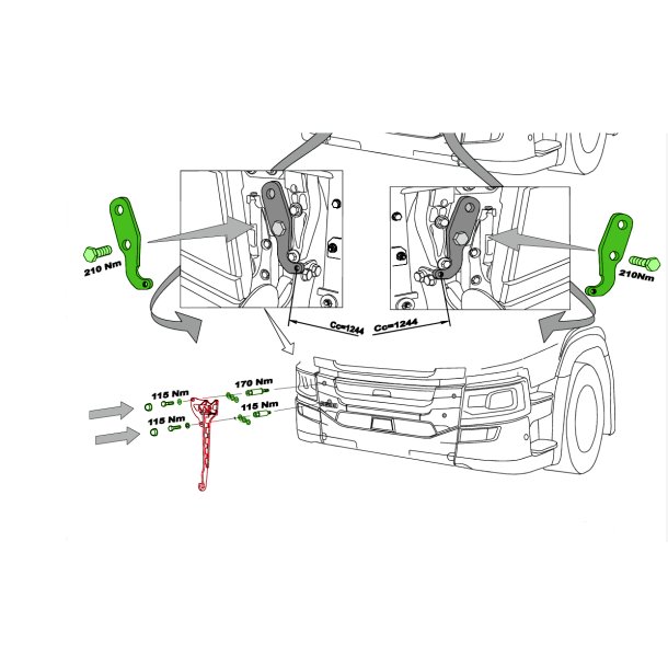 Komplett skruesats for A24-1 og A24-2